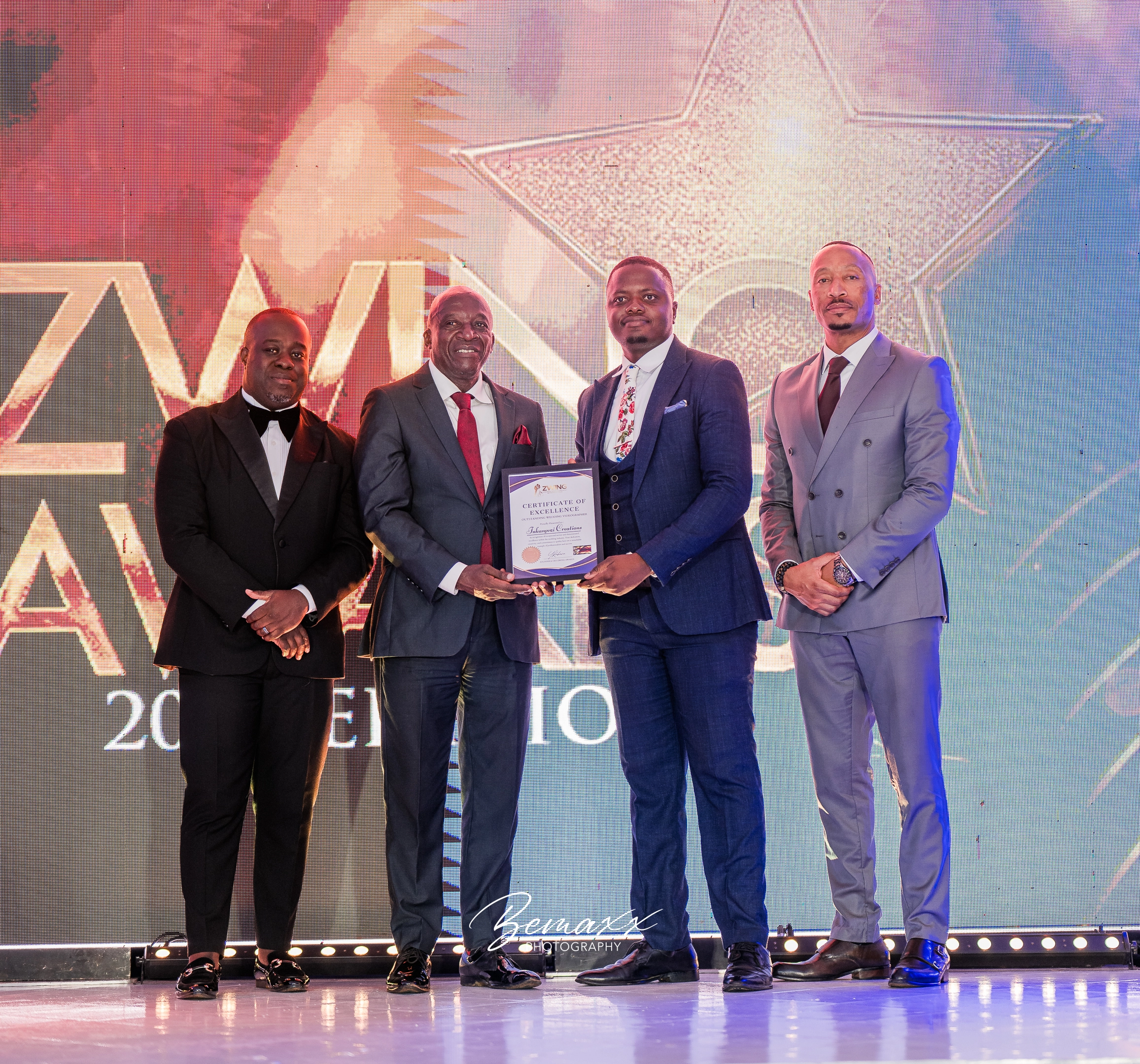 Evans Marufu receiving recognition at the 2026 Zwing Awards